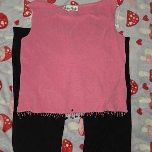 Ronni Nicole Pink Beaded Tank Top for Kids